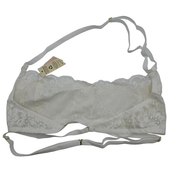 Free People We Are HAH Womans size XL Don't Cross Me Halter Bralette White NEW - Picture 3 of 8